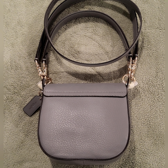 SOLD- Coach Kleo Shoulder Bag 17 in Granite/Gold- - Picture 7 of 15